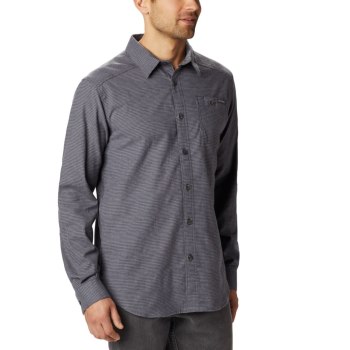 Columbia Cornell Woods Flannel Long Sleeve, Camisa Grises Oscuro Para Hombre | 239748-WIJ